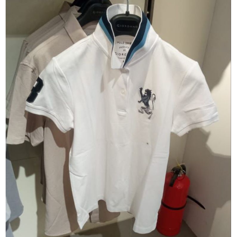 ( NO COD ) !!! baju kaos polo kerah wanita 3D lion polo giordano original