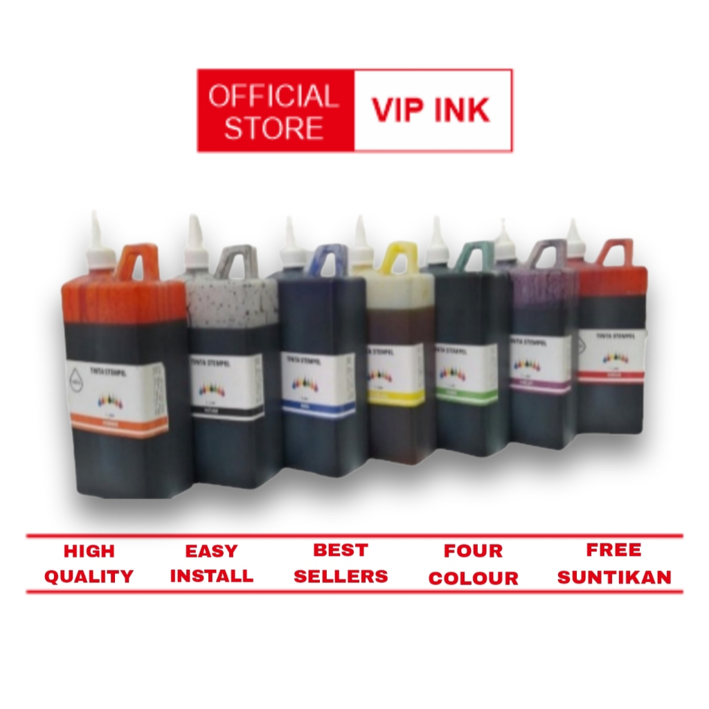

VIP INK Tinta Stempel Premium 1000ml/1 Liter Termurah Dan Terbaik