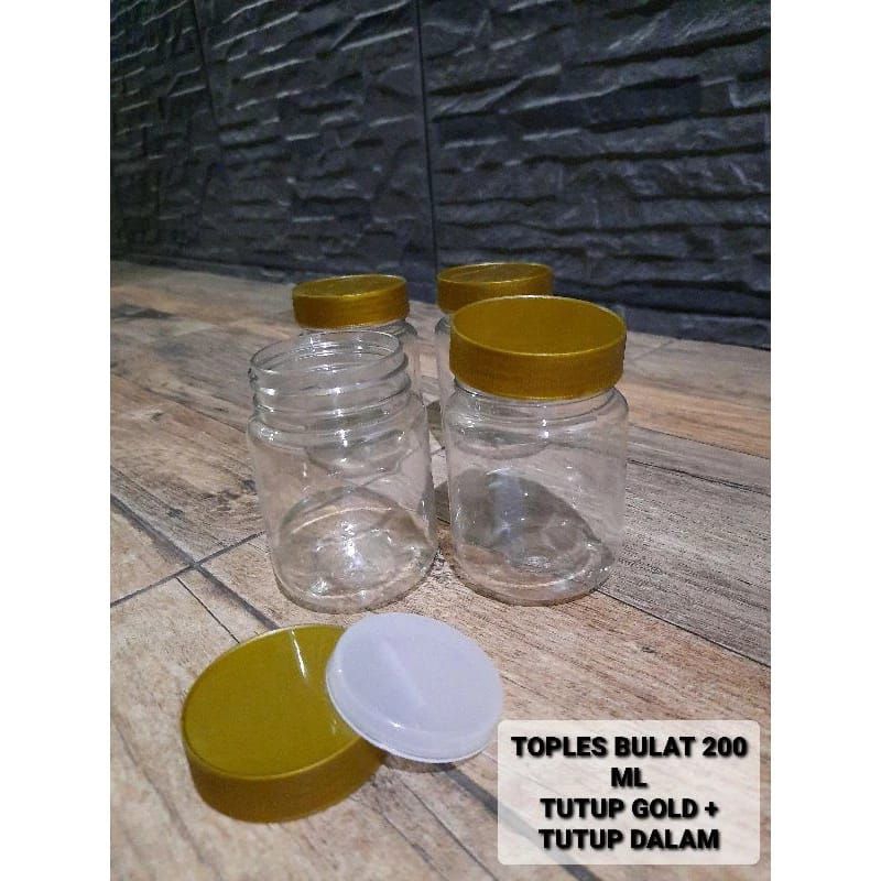 Toples sambal 200ml /  Toples sambal bentuk bulat 200ml / Toples bulat 200ml