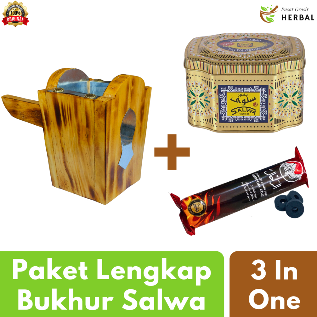 Paket Bukhoor Bakhoor Dupa Buhur Arab Satu Set Salwa Odour By Surrati Asli Original 100 Gr Free Temp