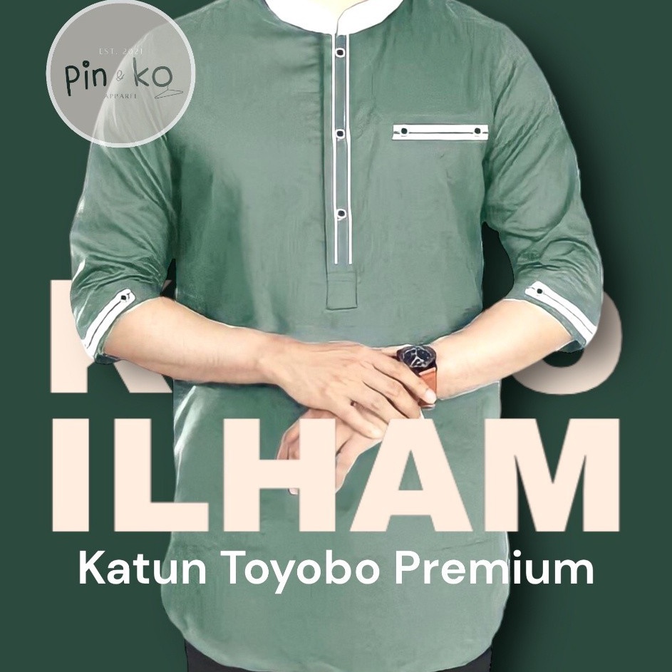 STAR PIK  Koko Kurta Ilham L XL Pakaian Muslim Pria Koko Kurta Pria Koko Pria Dewasa