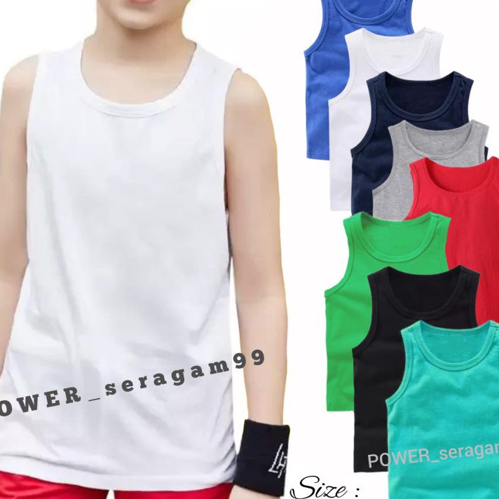 TEBUS MURAH Kaos singlet anak unisex  tank top anak laki laki  kaos lengan buntung anak