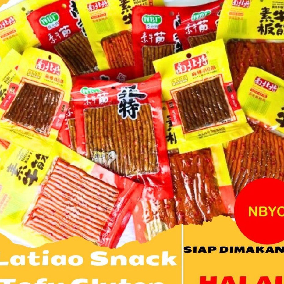 

FSASH SALE Latiao Snack Thofu Gluten Kulit Tahu Vegetarian HALAL Banyak varian rasa ada Paket HEMAT