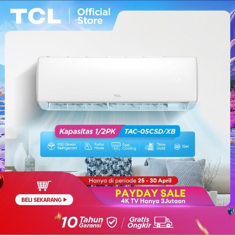 AC TCL 1/2PK LOW WATT TAC-05CSD XS + PASANG
