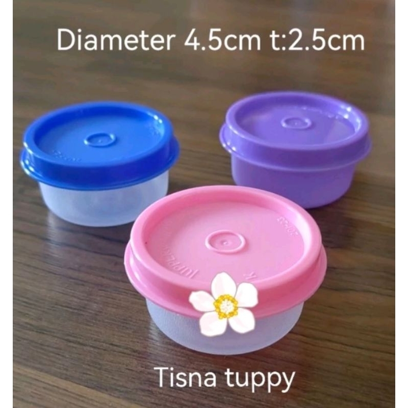 mini round tupperware wadah obat