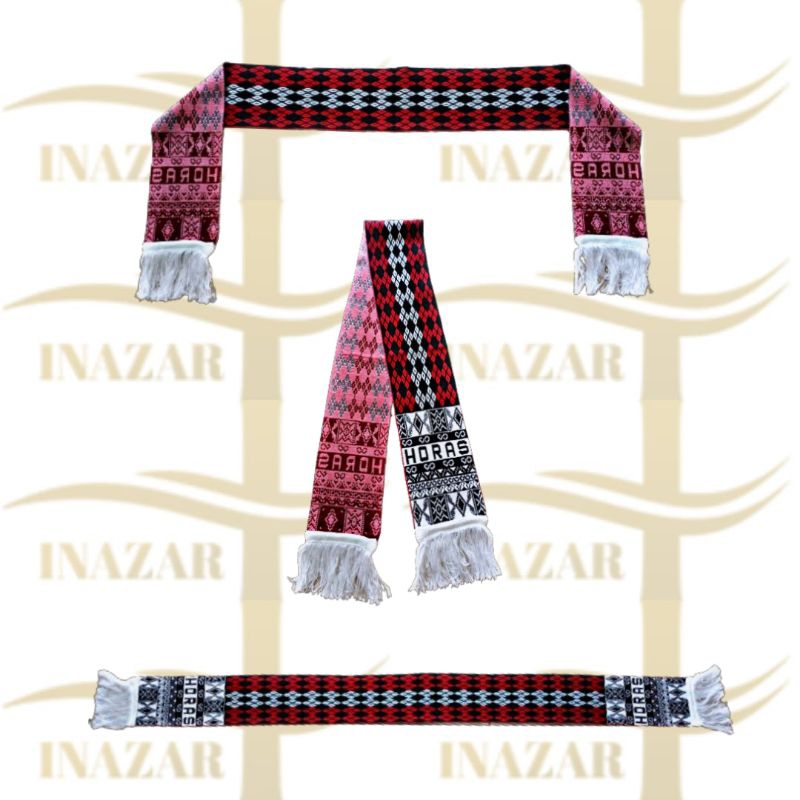 (READY STOCK) SYAL RAJUT HORAS/SYAL MOTIF ETNIK BATAK/STOLA SYAL RAJUT KOMPUTER/SYAL RUMAH ADAT
