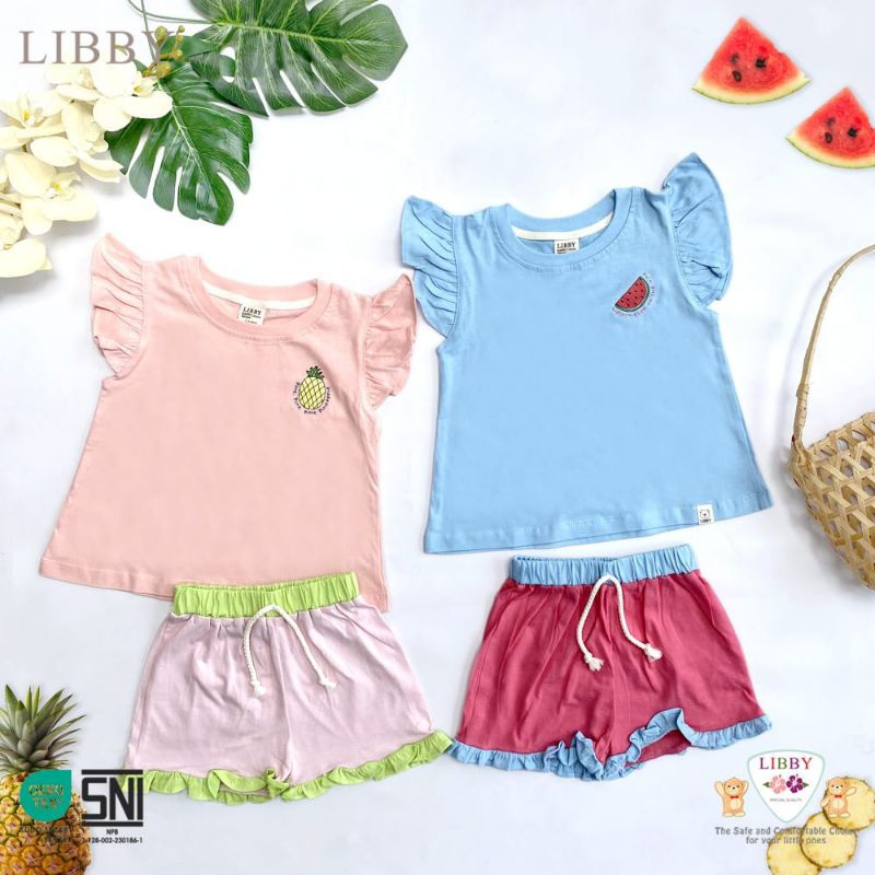 (TERGEMEZ) LIBBY EARTH NIJI SET GIRL // SETELAN OBLONG PENDEK CELANA PENDEK GIRL ( 1 SETEL)