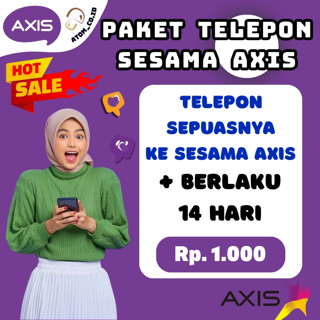 Paket Telpon Axis Unlimited Sepuasnya Ke Sesama Axis - Paket Telepon - Nelpon Murah