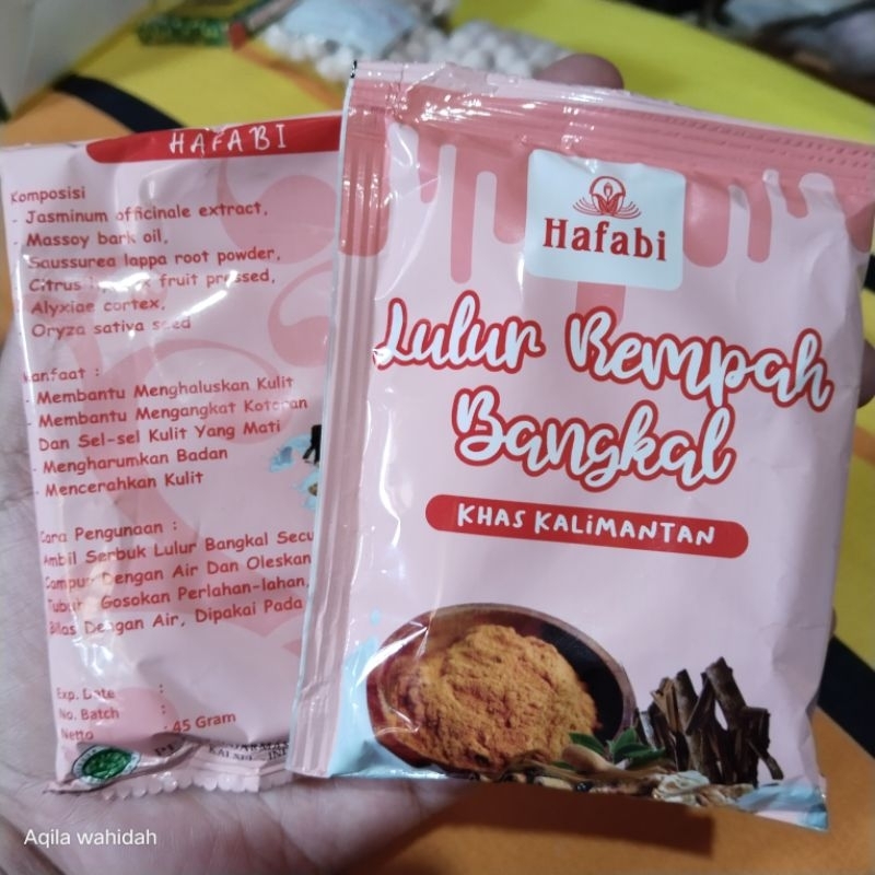 Lulur rempah bangkal/lulur hafabi rempah bangkal/lulur pencerah kulit