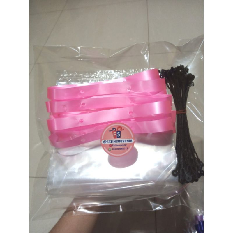 

Plastik OPP pita warna polos isi [10pcs] ukuran 20