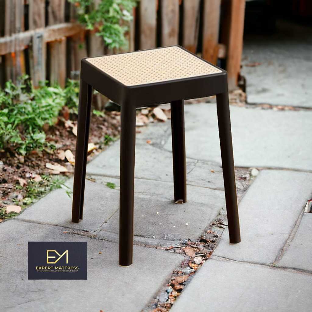 kursi Makan cafe rotan sintetis kursi teras plastik anyaman