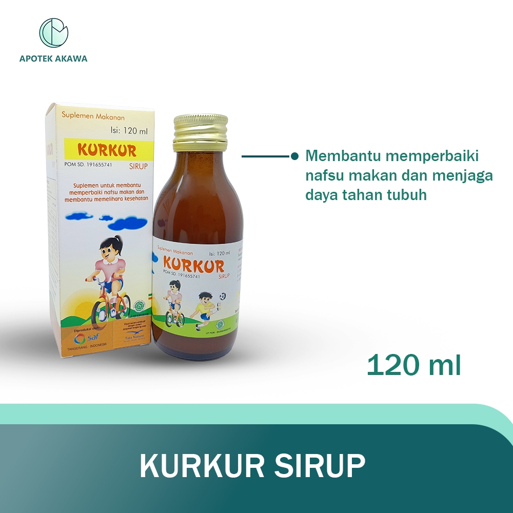 KURKUR SIRUP 120 ML / VITAMIN NAFSU MAKAN / VITAMIN ANAK / APOTEK AKAWA