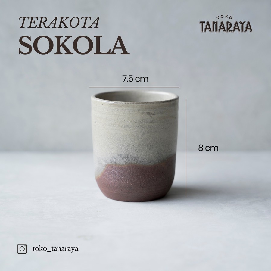 Tanaraya SOKOLA Gelas kopi Mug Kopi Gelas Keramik Mug Keramik Terakota
