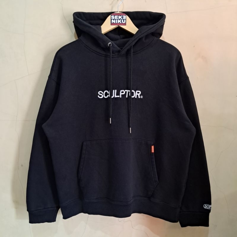Hoodie SCULPTOR Bordir bahan fleece tebal