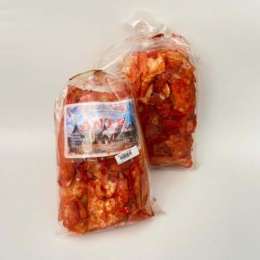 

ANTE Keripik Singkong Balado Basah Sanjay 430 gram