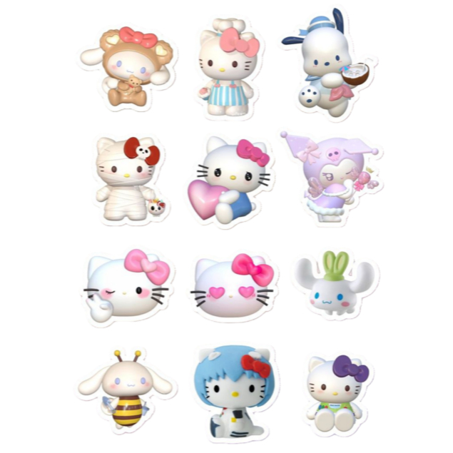 

12pcs Sticker Sanrio 3D