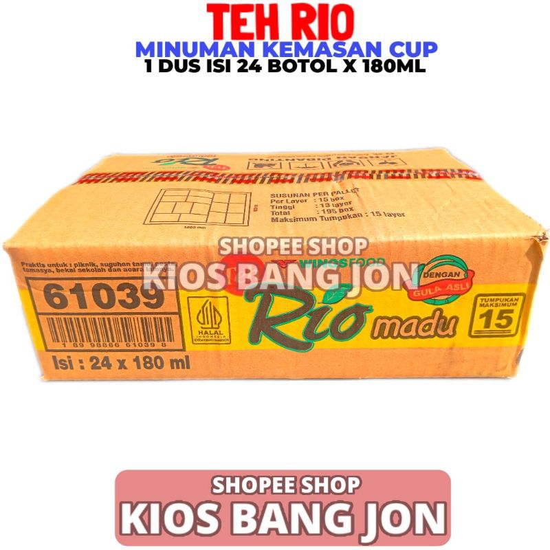 

Teh Rio Madu 1 Dus Isi 24 Cup 180ml