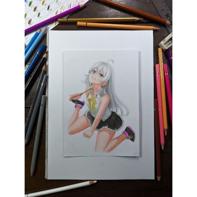 

Sketsa 1 wajah ukuran kertas A5 warna