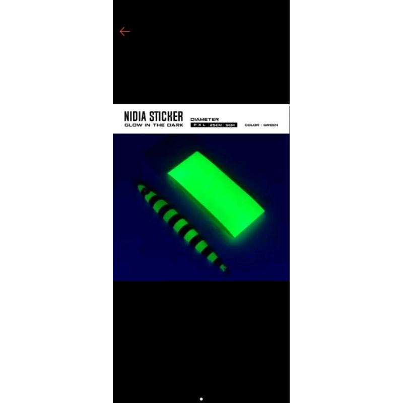 stiker metal jig Gid/menyala