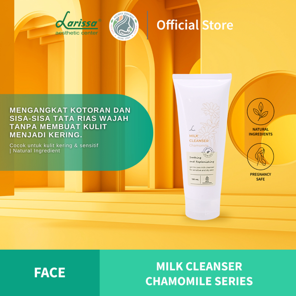 Milk Cleanser Chamomile / Susu Pembersih Chamomile / Pembersih Wajah Kulit Wajah Kering Sensitif