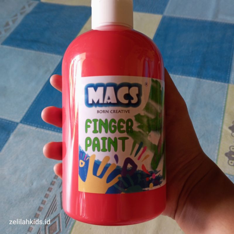 

Finger paint/Finger painting/cat lukis warna merah