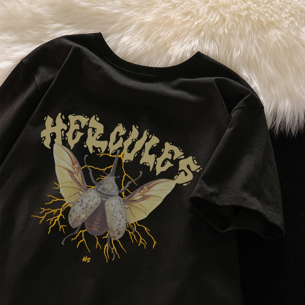 oversize tshirt kumbang hercules kaos distro pria & wanita bisa cod atasan oblong lengan pendek ootd