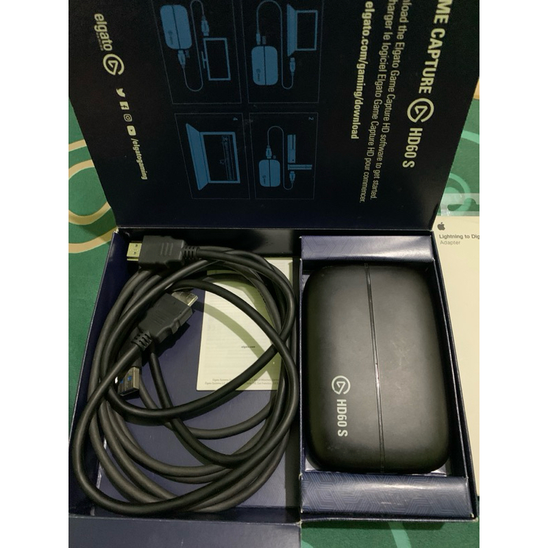 ELGATO HD60S SECOND NORMAL PLUS LIGHTNING TO HDMI ORIGINAL APPLE