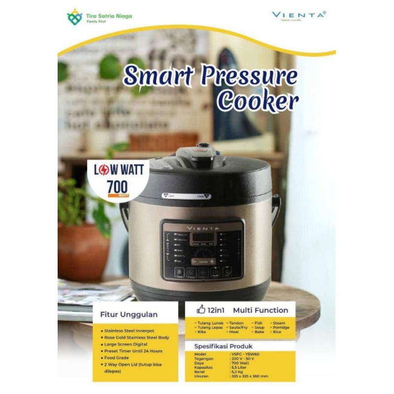 Smart Pressure Cooker Vienta SPC Best Seller Presto Listrik Modern