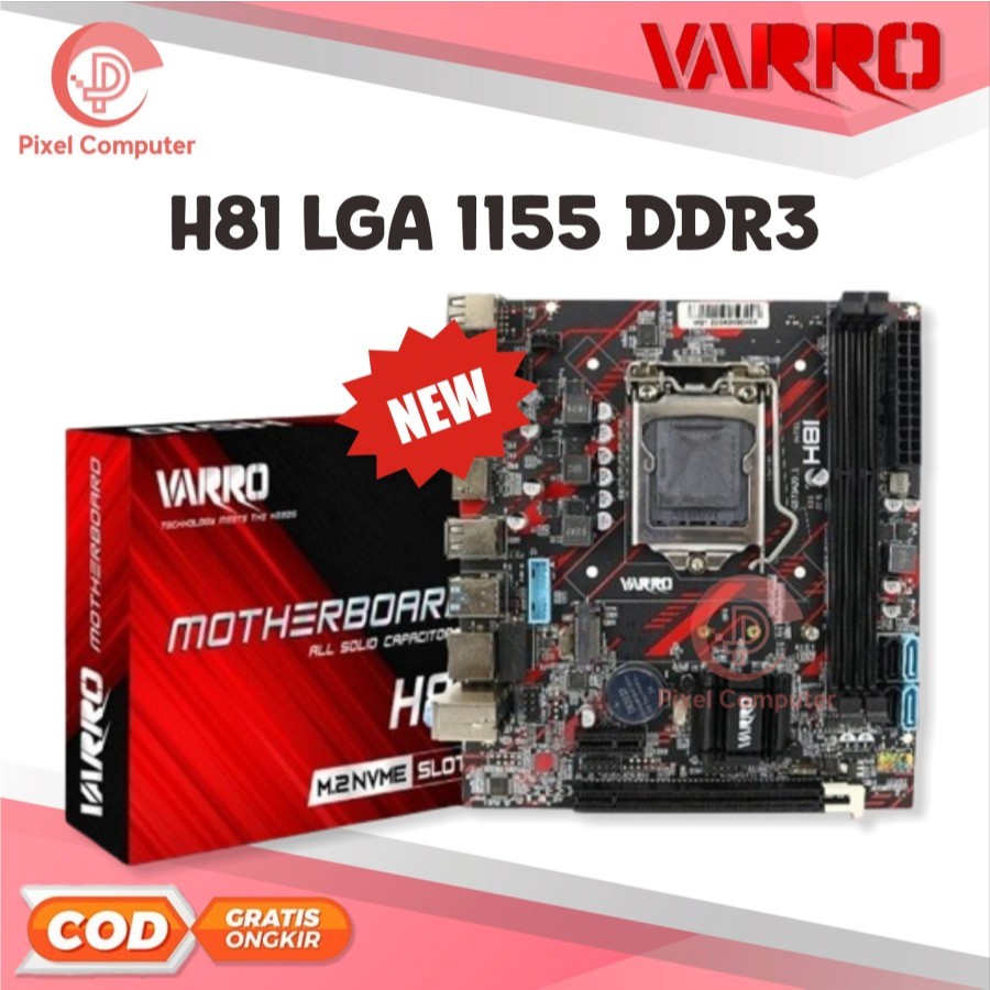 Mainboard Mobo Motherboard Intel H81 Varro LGA 1150 NVME USB3.0 New