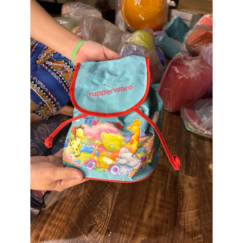 Kid Tiwi set tupperware | tempat bekal anak tupperware + tas