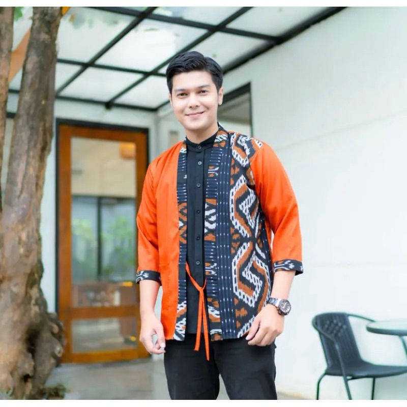 Outer Tenun Troso Pria - Kimono - Kardigan Blazer Pria