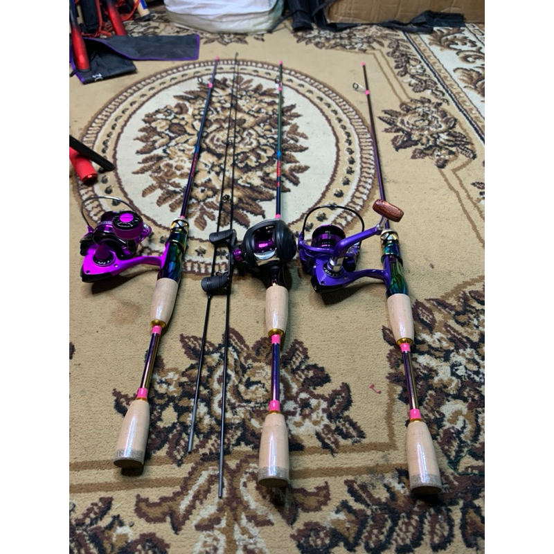 joran UL bunglon pelangi zorro set reel bc set reelspining