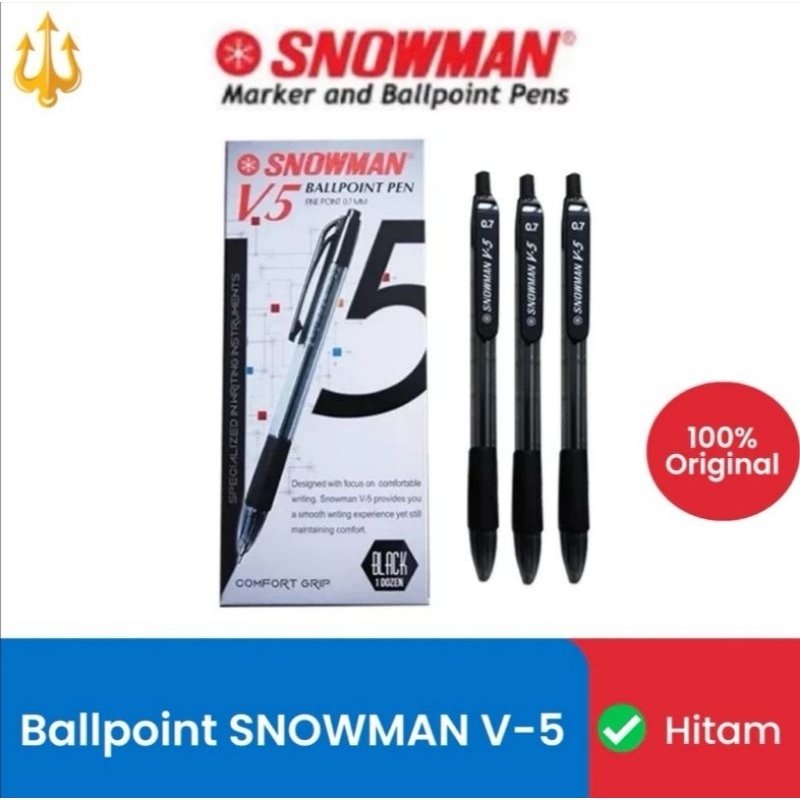 

12pcs pulpen snowman V5 ORIGINAL