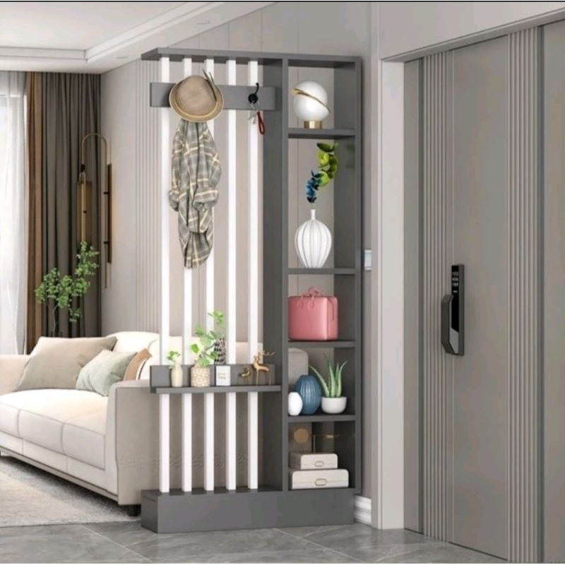 Rak Partisi Penyekat Ruang Tamu Ruang Kantor 80x10x200 Bisa Custom Ukuran