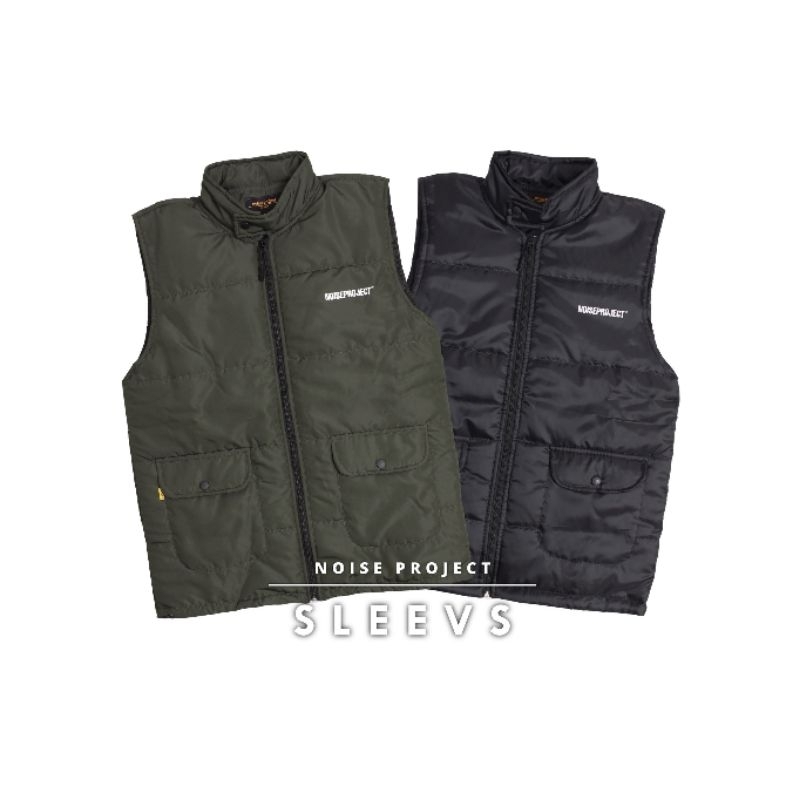 Jaket Vest Puffer Jaket Rompi Sleevs Jaket Vest Noise Jaket Puffer Noise