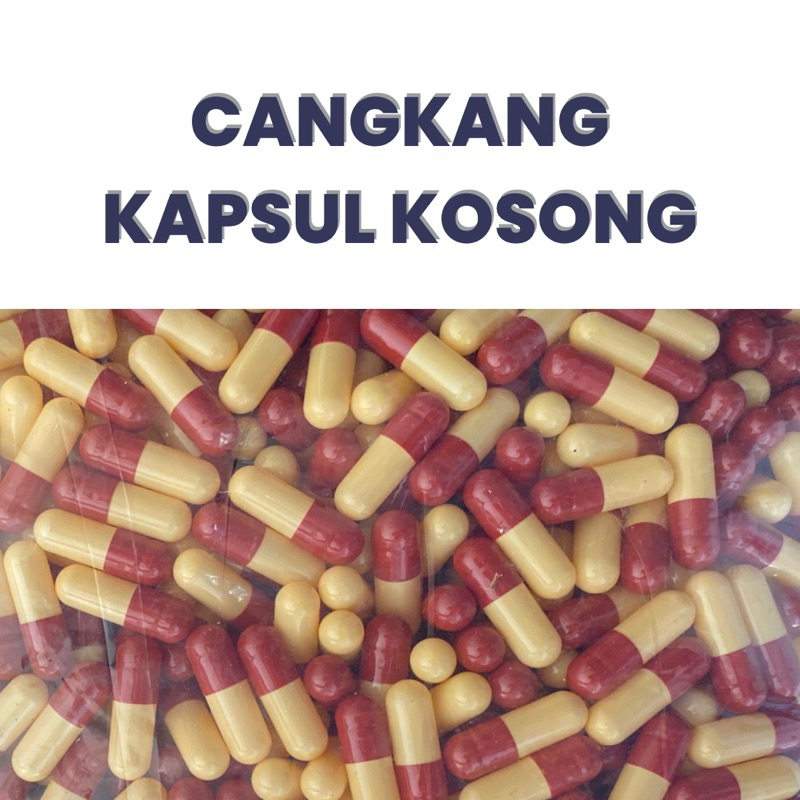 kapsul kosong ukuran no 0 / cangkang warna / obat jamu pelangsing / merah kuning putih maroon double