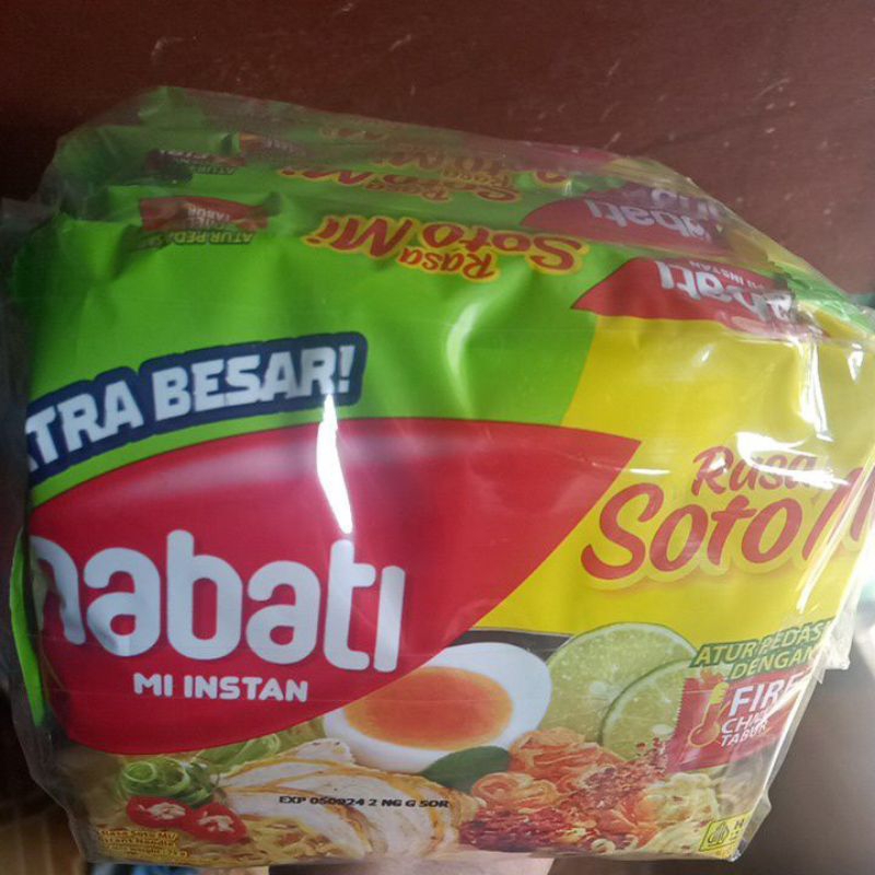 

mie nabati kuah soto sepaket isi 5pc