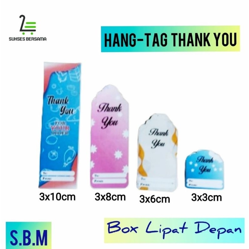 

Hang -Tag (10 pcs) Ukuran:3X3 cm, 3x6 cm, 3x8 cm, 3x10 cm/