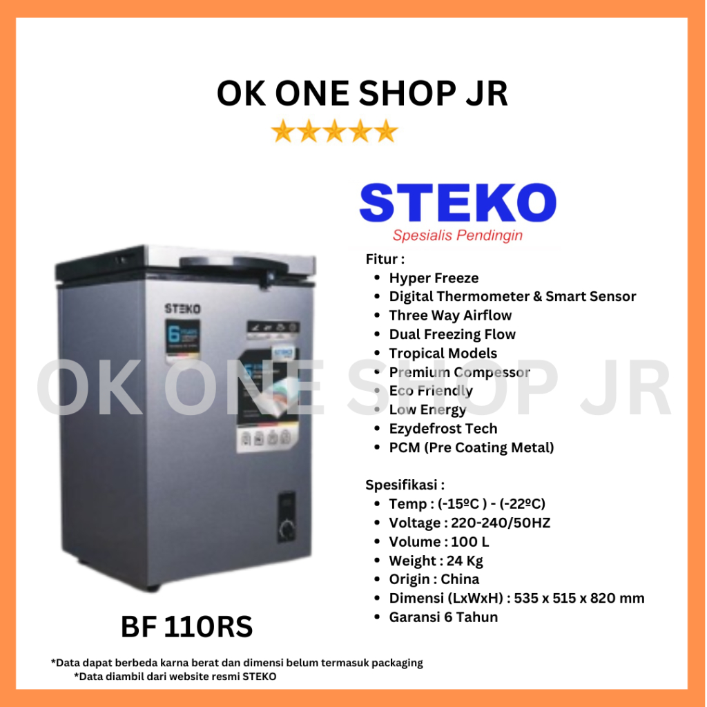 STEKO BF 110RS Chest Freezer (100 L) | Chest Freezer BF-110RS