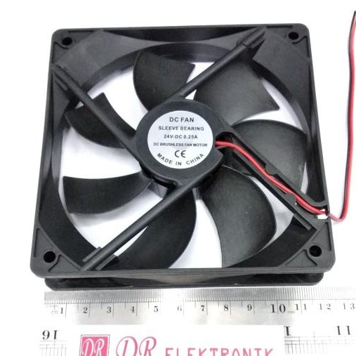 Terbaru Cooling Fan Exhaust Fan Kipas Pendingin DC 24v 120*120*25 24 volt DC dre3 Kualitas Baik