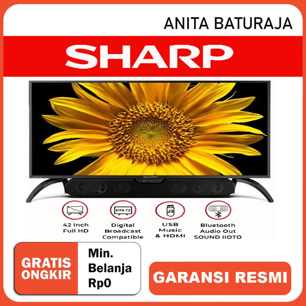 TV LED Digital LED Sharp 42 Inch Digital TV Soundbar