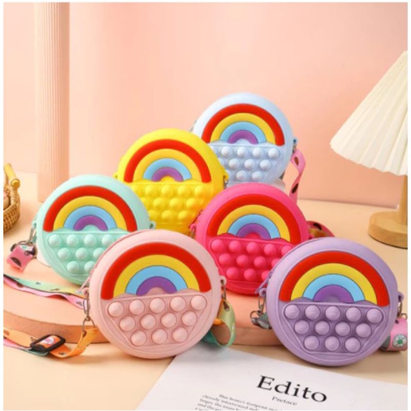Tas selempang donat pop it tas donat donut tas anak pop it lucu