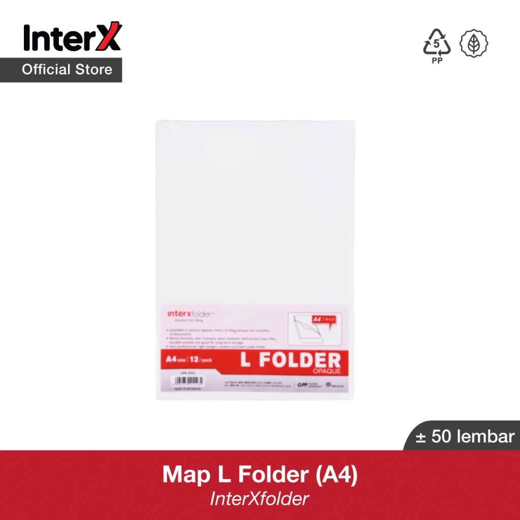 

Map L A4 (L Folder) InterXfolder White Opaque