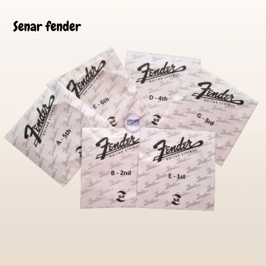 (ECERAN) SENAR GITAR FENDER ORIGINAL NO.1 - 6 / SENAR GITAR FENDER No 1 - 6 / LENGKAP SENAR GITAR FE