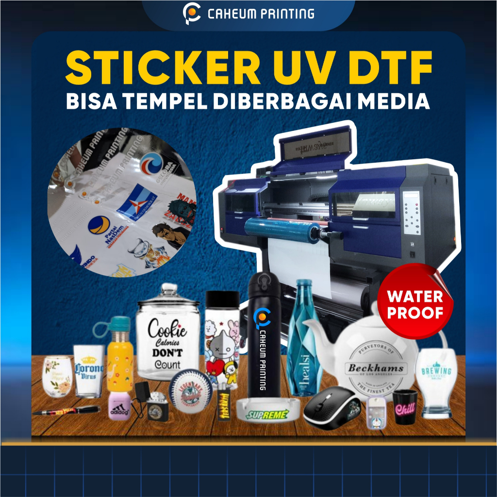 

UM1 Sticker DTF UV / Cutting Sticker Warna / Sticker Tinta Putih / Sticker Sablon