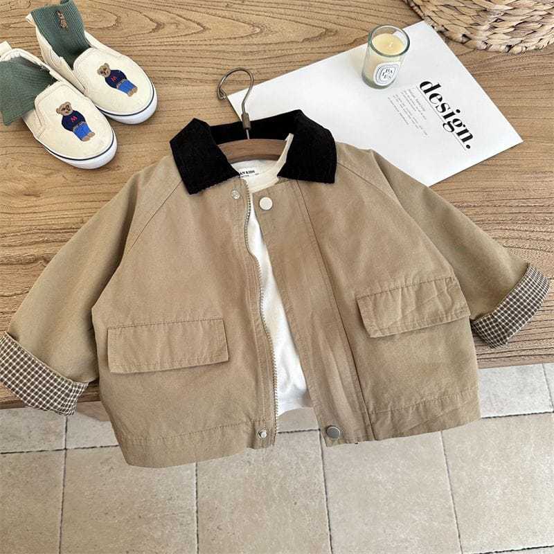 JAKET ANAK LAKI-LAKI/OUTER ANAK COWOK KEKINIAN/JACKET VINTAGE CANVAS COTTON COLLAR/JAKET ANAK PARKA
