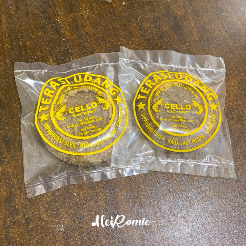 

Terasi Medan Udang Asli 150 Gram Terasi udang Medan merk Cello