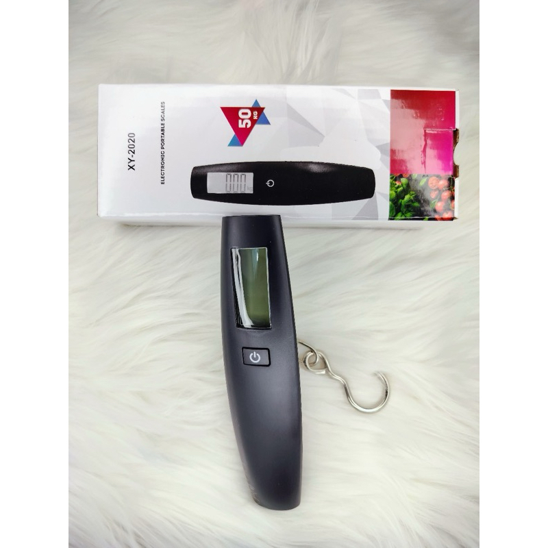 Timbangan Koper Electronic Luggage Scale  Gantung Digital hitam Max 50 Kl