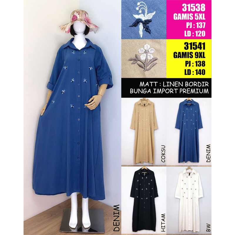 GAMIS JUMBO KATUN BORDIR PREMIUM
