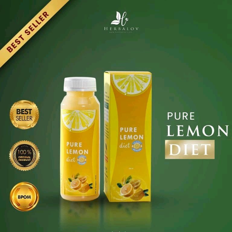 

Pure Lemon Herbalov 100% Perasan Lemon Murni Tanpa Tambahan Air Untuk Program Diet dan Detox Tubuh / Pure Lemon Asli Untuk Diet